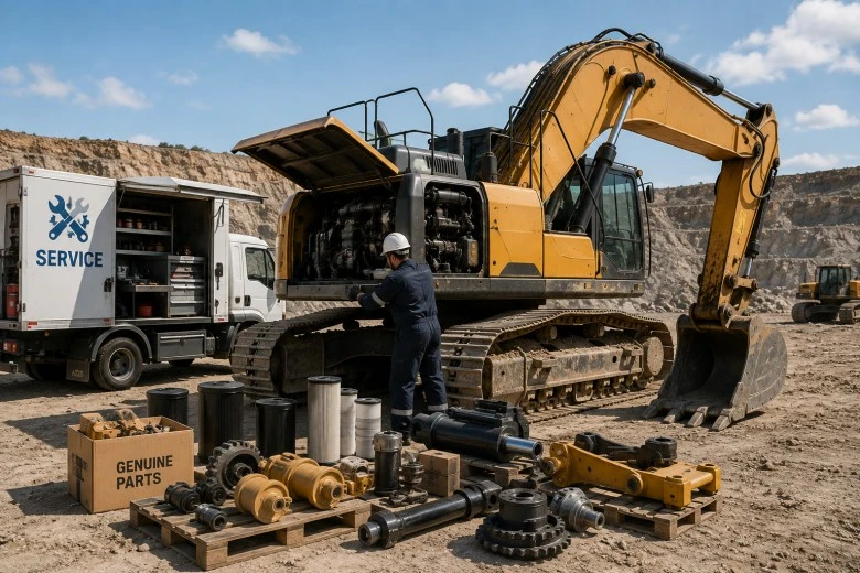 Approvisionnement en pi&egrave;ces de maintenance pour excavatrices